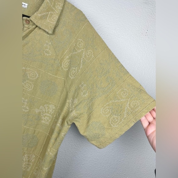 FREE PEOPLE Women's XS Yin To My Yang Tunic Top Button Down Shirt Dress Tan - Picture 7 of 16